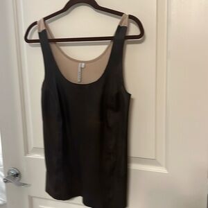 Michael Stars size s deep brown faux suede tank